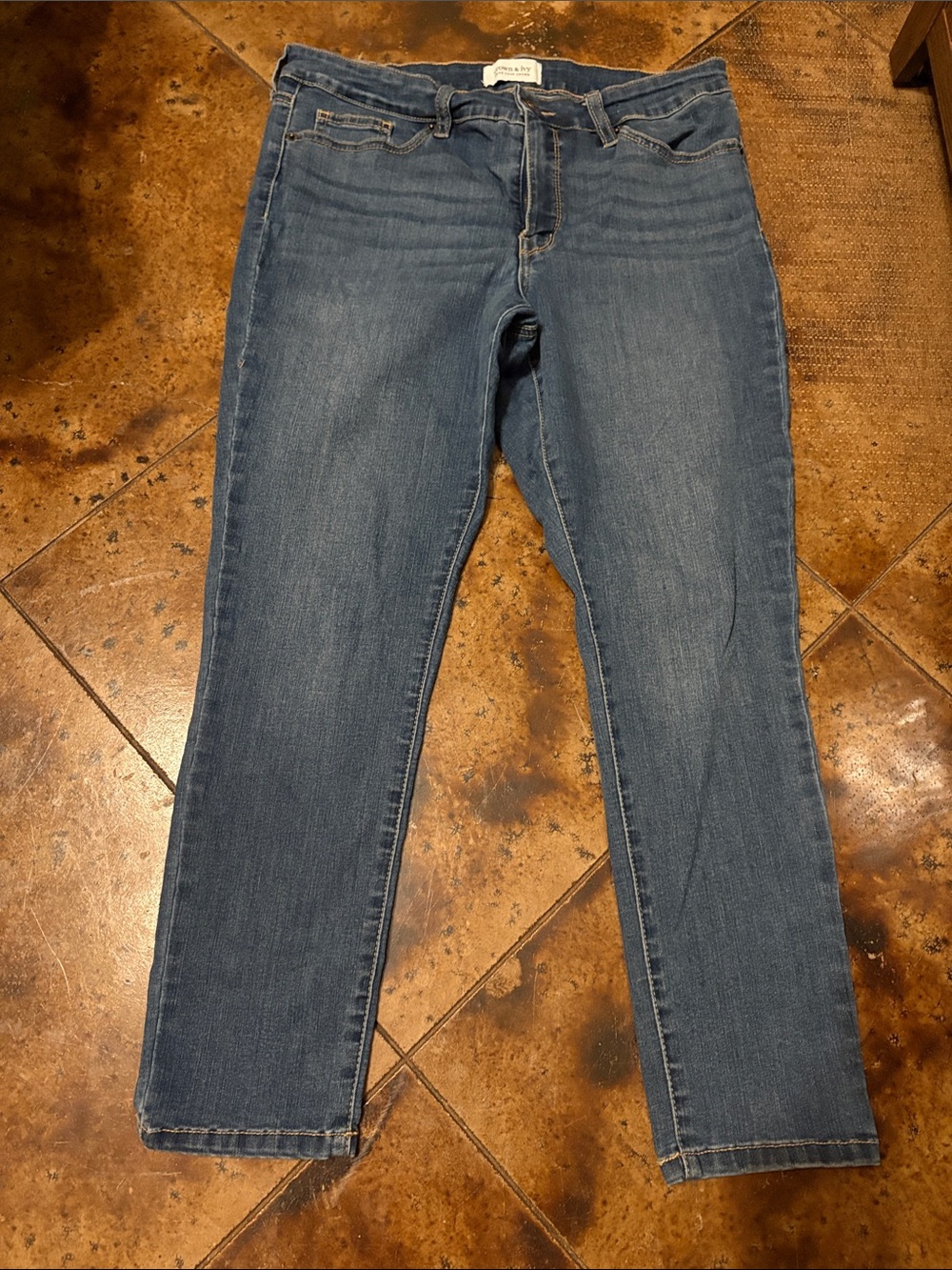 crown & ivy Skinny Blue Denim Jeans